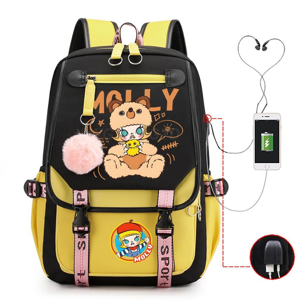 Принт модный школьный рюкзак колледж стиль средняя школа старшеклассники большая вместимость