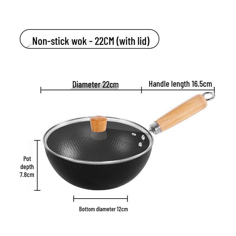 Multi-Use Mini Iron Wok: Non-Stick, Induction & Gas Compatible Flat Bottom Pan for Home & Outdoor Cooking