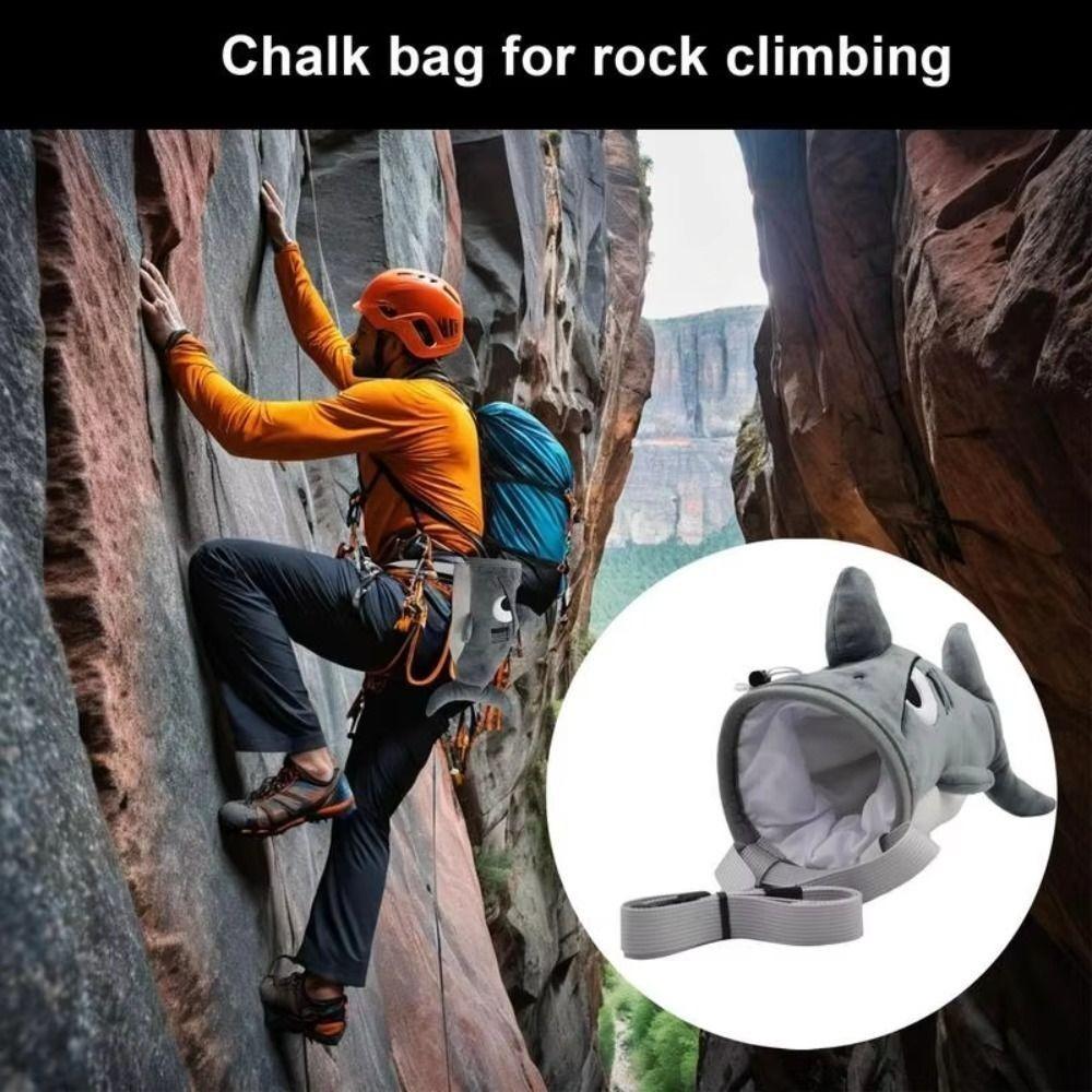 Flannel Chalk Bag Sloth/Shark Rock Climbing Bag Cute Magnesium Powder Bag  Mountaineering
