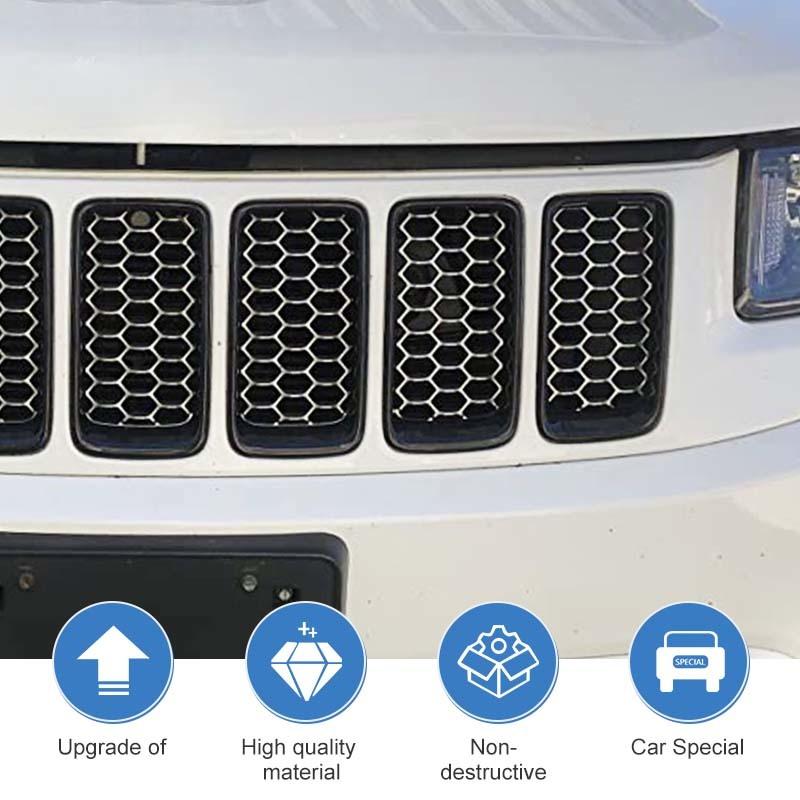 ABS Car Grille Cover Decoration Stickers  For Jeep Grand Cherokee 2014-2016 Car Exterior Accessories