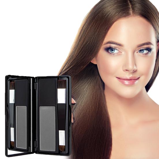 8G Hairline Cream with Mirror Brush Waterproof Sweat-proof Root Touch Up Hair Powder Men Women Instantly Thin Eyebrow Beard