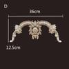 Rubber Wood Applique for Furniture Flower Decoration Wood Carving Onlays  Luxury Living Room Decoration Decal Floral Home Decor