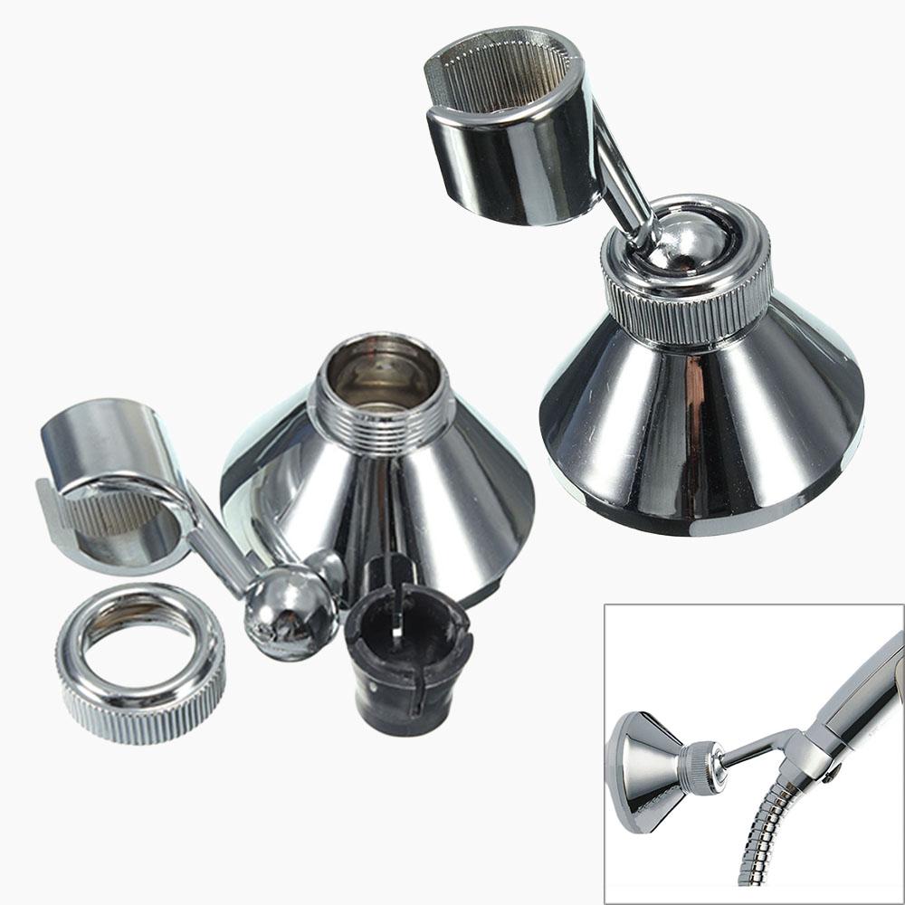 Home Support Chromed Shower Head Holder Sprayer Base Wall-Mount Bracket Bathroom