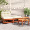 VidaXL Garden Sofa Without Armrests with Cushions and Footrest, Seat with Backrest, Patio Terrace Furniture 838146