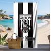 West Bromwich Albion FC Personalized Printed Beach Towel Soccer Logo Support Custom Name Text Absorbent Towel For Sport Travel Special Gift