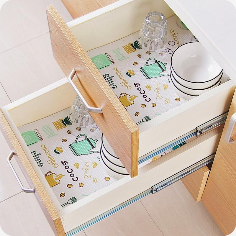 Can Cut Table Mat Drawers Cabinet Shelf Liners Cartoon Cupboard Placemat Waterproof Oil Thickened Kitchen Stickers