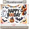 Party Backdrop Halloween Flat Banners Ghost Bats Pumpkins Skulls Celebrations Wedding Event Backdrop Decoration Front Door Decor