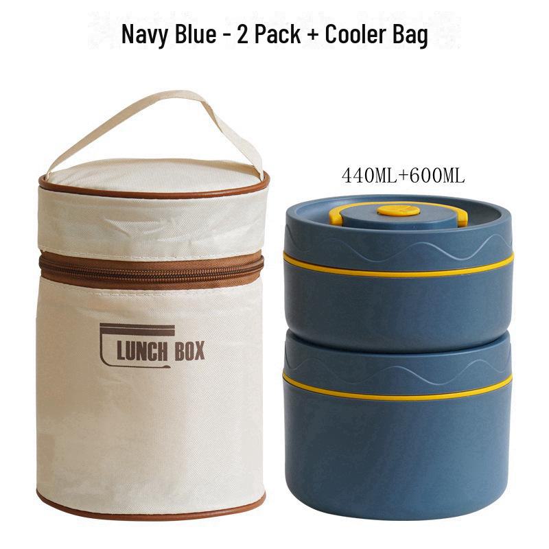 Многослойный изолированный ланч-бокс из нержавеющей стали 304 для офиса и студентов