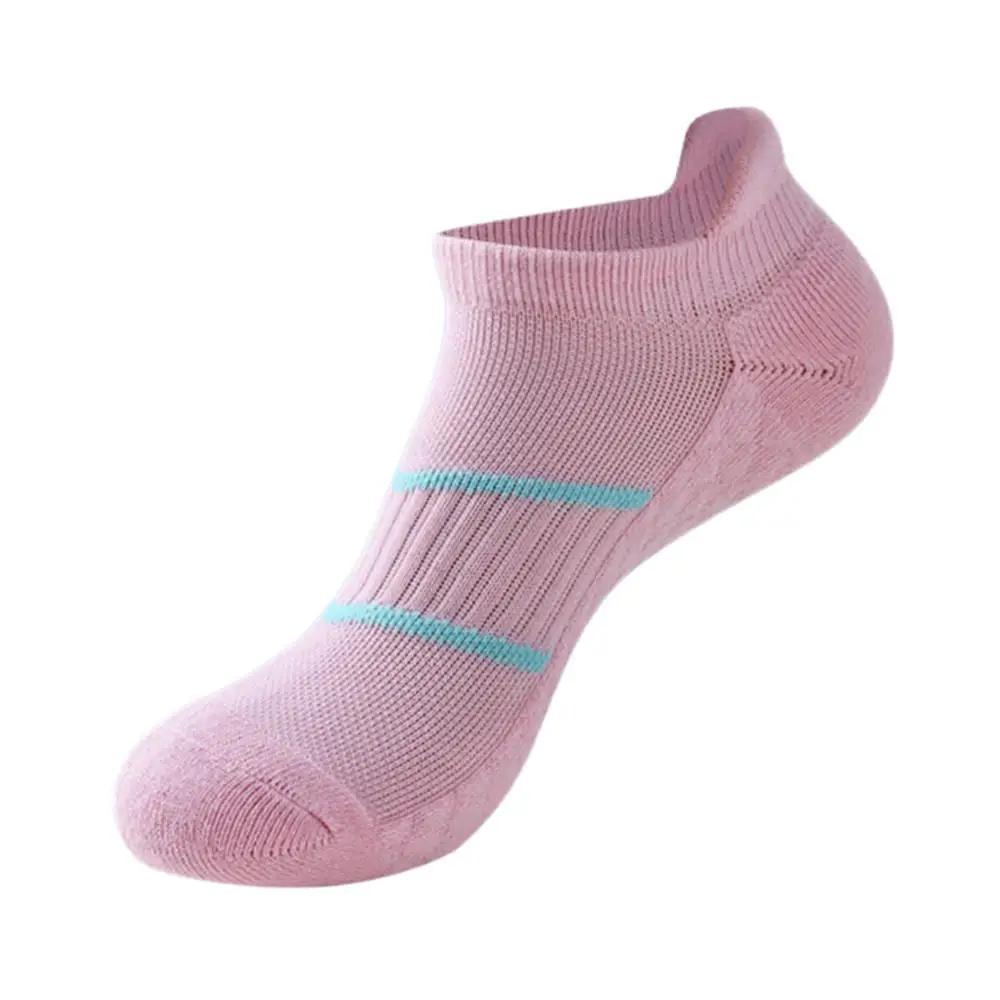 Men Sweat Absorbent Ankle Socks Breathable Fashion Running Socks Towel Bottom Soft Comfortable Sports Hosiery Solid Color