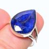 Sapphire(Simulated) Gemstone Handmade 925 Sterling Silver Gift Ring S.7.5 d9R98