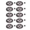 10 Sets Rivets Screws Gunmetal 28mm Hollow Five Pointed Star Rivet and 4.5mm Crossed Screw for