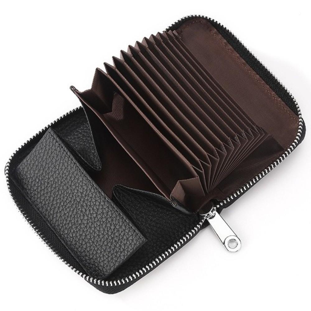 Multiple Card Slots PU Leather Wallet Short Organ Card Holder Portable Coin Pouch Women