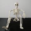 Halloween Skeleton Decoration 35" Full Body Skeleton Bone Statue Posable Joints Skull Ornament for Yard Lawn Garden Patio Scene Display