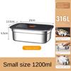 Stainless Steel Crisper, Lunch Box, Sealed Leak-proof Bento Box, Refrigerator Freezer Storage Box, Camping Lunch Box
