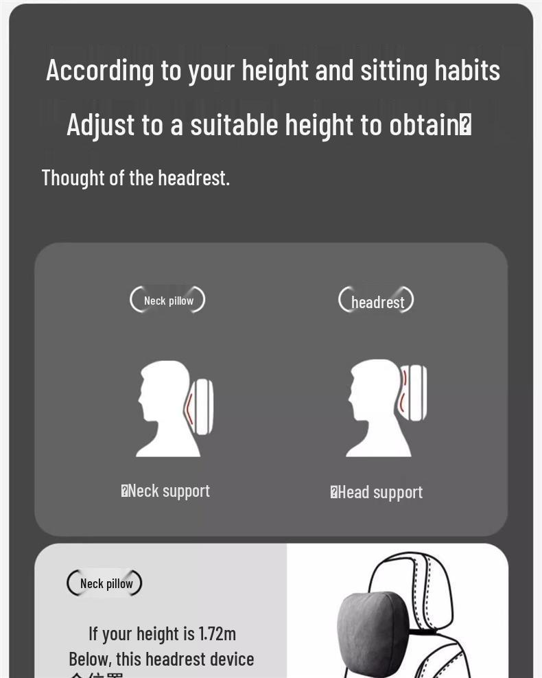 Mercedes S-Class/E-Class/Maybach Headrest Neck & Lumbar Support Pillow