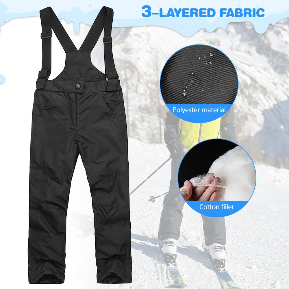 Winter Skiing Pants Waterproof Snow Hiking Trousers Thick Warm Winter Pants Cold Insulated Pants for Kids