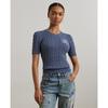 Свитер с коротким рукавом из хлопка с косами Lauren Ralph Lauren Wmlrswesn820168400