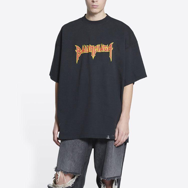 Balenciaga Металлическая винтажная оверсайз футболка 694576TMV881055