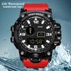 Electronic Watch Silicone Band Comfortable Large Screen Number Display Multifunctional Outdoor Sports Watch