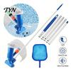 Hot Tub Vacuum Pool Cleaner Head with Detachable Pole And Leaf Bag, Pond Silt Remover Skimmer Net, for Swimming Pools, Ponds, Fountains,