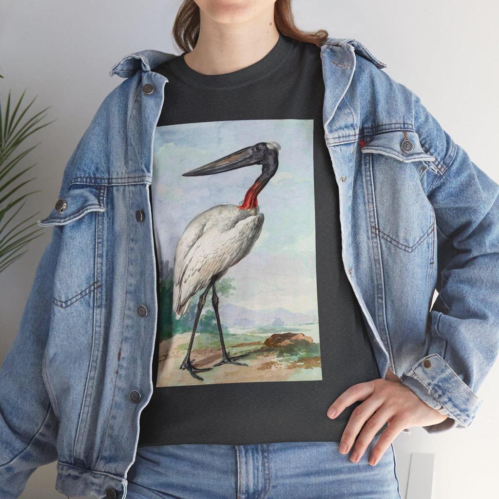 Jabiru Art Print T-Shirt and kids tshirt, Vintage Bird Art Apparel