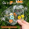 Creative PET Transparent Stickers: DIY Bottle Dried Flowers, Bookmarks & Journal Decor for Students