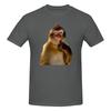 Piece Cute Wink Funny  Cotton TShirt Thinking Monkey Tops Tees For Unisex