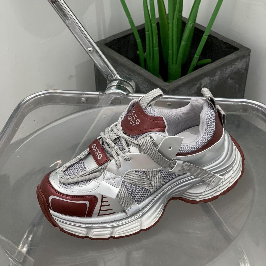 Кроссовки на толстой подошве, легкие и дышащие, сетчатые, в стиле «папины кроссовки», летние беговые кроссовки, универсальные и тонкие, увеличивающие рост, спортивная обувь, повседневная женская обувь