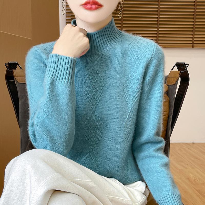 Женский кашемировый свитер Qinghe кашемир 30% кашемир 70% шерсть осенне-зимний пуловер теплый и модный