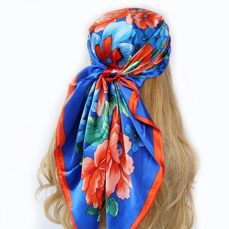 Square Scarf Fashion Silk Satin Print Small Head Neck Scarf Women Headscarf Kerchief Female Bandana Shawl Accessories