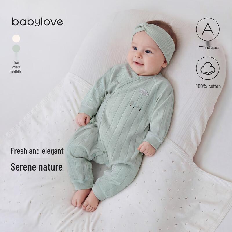 Хлопковый ромпер Babylove для новорожденных с жаккардовым узором