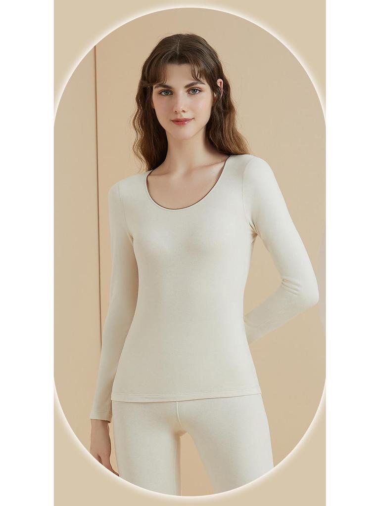 Aoweizi Бесшовная термосамосогревающаяся зимняя рубашка - Большой размер Базовый слой для ухода за кожей