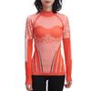 Training Series Sexy Fashion Slim Fit Long Sleeve T-Shirt Women Tops Orange DT8601