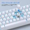 DIERYA Gaming Keyboard Blue Axis Mini Small Mechanical Keyboard Layout 61 Keys English Layout Wired Keyboard Detachable USB C Power Cable For Windows