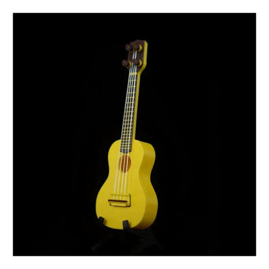 Мини Модель Музыкального Инструмента Миниатюрная Гитара Укулеле Гучжэн Игрушка со Стойкой для Аксессуаров Кукольного Домика Домашний Декор