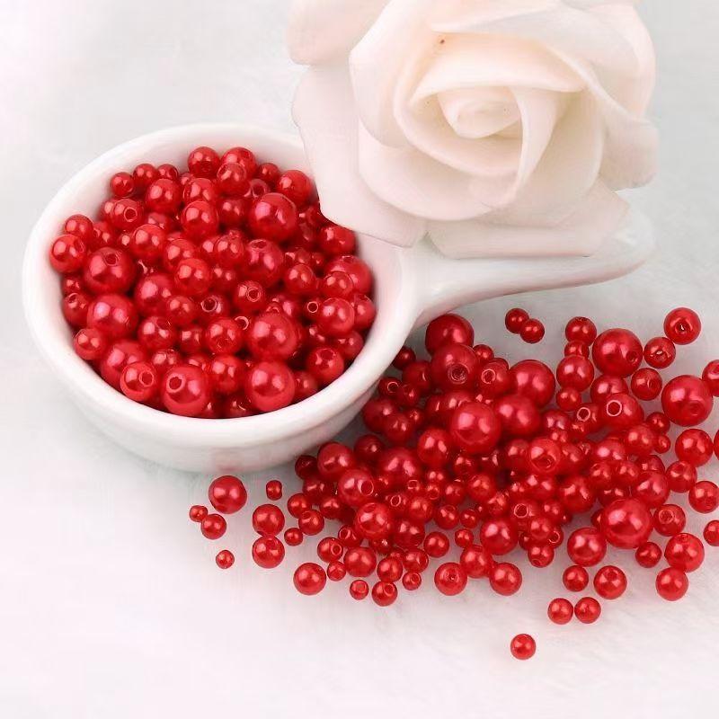 Высококачественная перфорированная разноцветная имитация жемчуга ABC, своими руками, платье из бисера, серьги, браслет, ожерелье с россыпью бусин