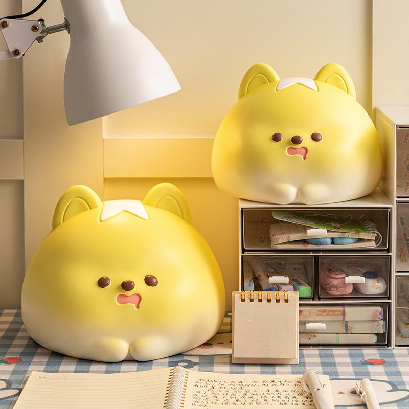 Креативная мультяшная копилка в виде собаки-хлеба, которую можно вносить и снимать, детская симпатичная резиновая большая копилка, подарок на открытие школы