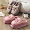 Plush Fashion Fluffy Slippers Women's Home Non-slip Winter New Versatile Thick-bottomed Cotton Slippers Couple