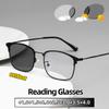 Новые элегантные модные фотохромные очки для чтения в полной оправе, унисекс, блокирующие синий свет, бифокальные очки для дальнего зрения +1,0 до +4,0