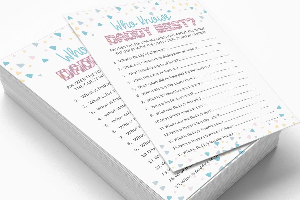 Inkdotpot Gender Reveal Baby Shower Game Set Of 50 BabyA AlphabetA ABCA Game Ita s A Boy Ita s A Girl Party