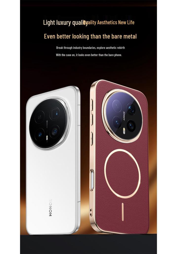 Совместимый чехол-книжка с магнитной адсорбцией для Honor Magic8/Magic8 Pro с защитной пленкой для камеры для деловых людей