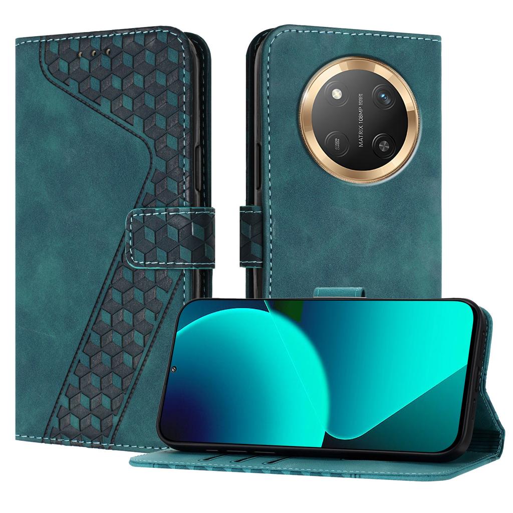 Кожаный чехол для Honor X9c 5G с 7-образным узором, кошелек-подставка, противоударный чехол для телефона