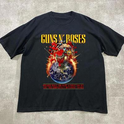 Футболки Guns N Roses 2025 Tour Винтажная рок-группа Короткий рукав Модные хлопковые футболки Женские Мужские Футболки Летняя одежда Y2K Топы