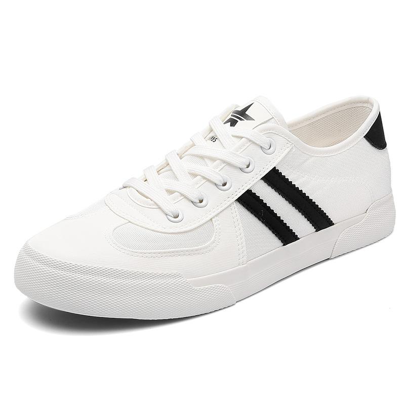 25129 Men'S Shoes Casual Fashion Men'S Canvas Shoes Flat Low-Top Lace-Up Board Shoes