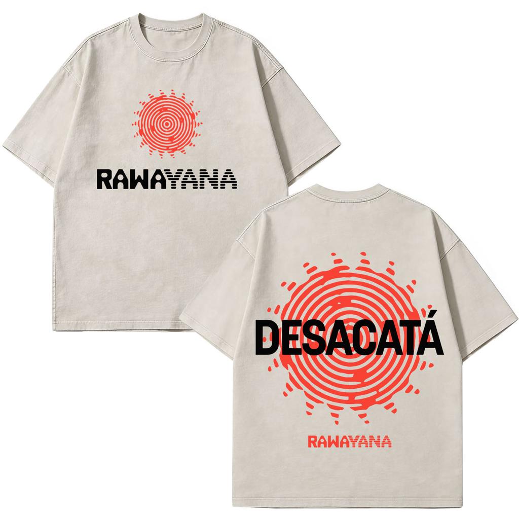 Rawayana Donde Es El After Album Merch T Shirt Men Women Fashion Hip Hop Tshirt Casual Cotton Loose Vintage Washed T Shirts
