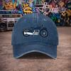 Vintage Motorcycle Print Baseball Cap Unisex Lightweight Washed Retro Hat with Hook  Loop Closure for Unisex Women
