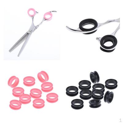 20x Силиконовые парикмахерские ножницы, кольца для пальцев и больших пальцев