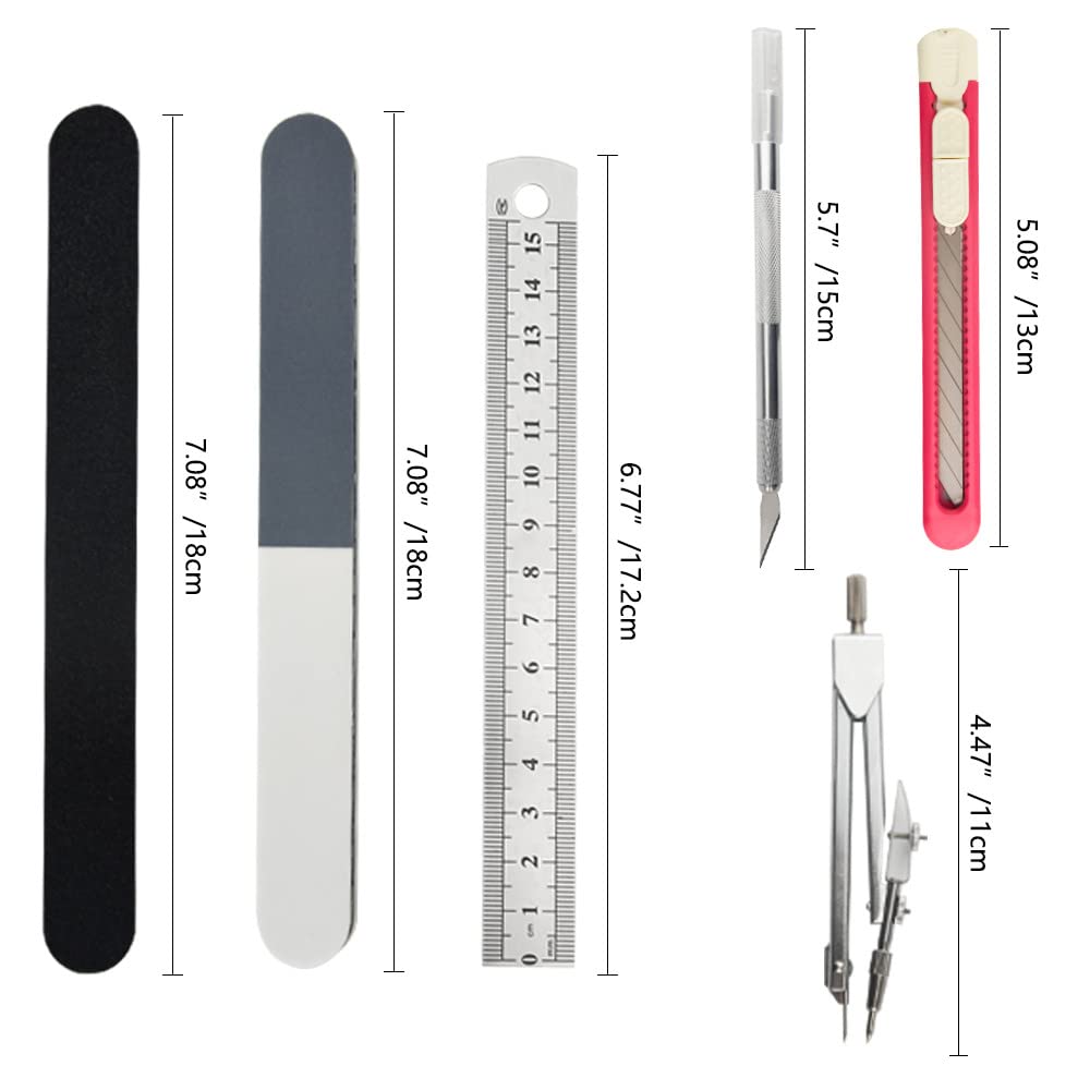 WMYCONGCONG Набор инструментов для пластиковых моделей, 81 предмет, для начинающих моделистов, включает прецизионные инструменты и нож, запасные части, с коробкой для хранения