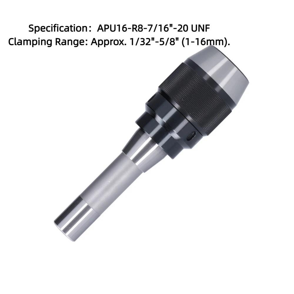 R8 Taper Keyless Drill Chuck Straight Shank Precision Drill Chuck For Drill Press