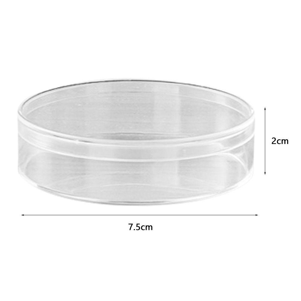 Round Storage Box Transparent Jewelry Box Practical Collection Containers Jewelry Nail Art Biscuit